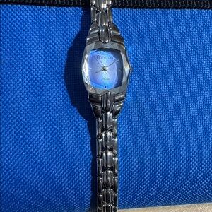 Armitron Silver Smartwatch with Blue Face